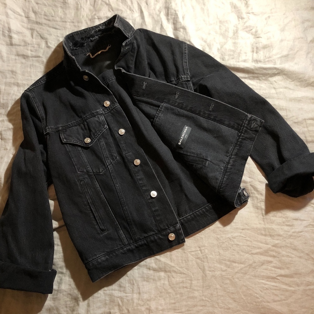 Balenciaga Black Denim Jacket